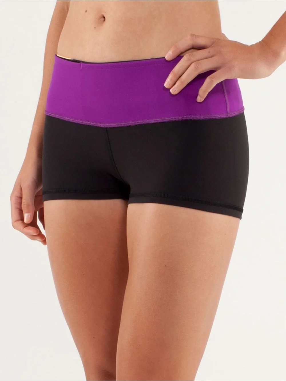 Lululemon| Reversible ‘Boogie Shorts’ Roll Down (Purple Waistband)